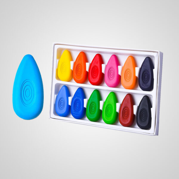 12-Count Non-Toxic Toddler Crayons, Easy-Grip & Washable